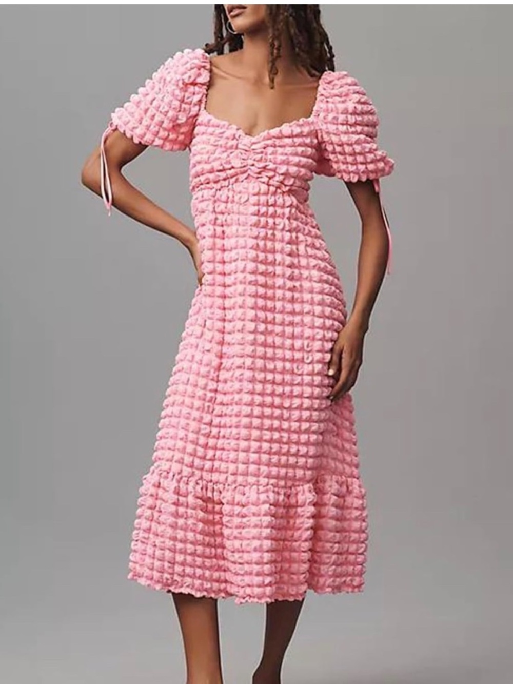 Puff Sleeve Midi Dress by English Factory for Endless Rose & Anthropology